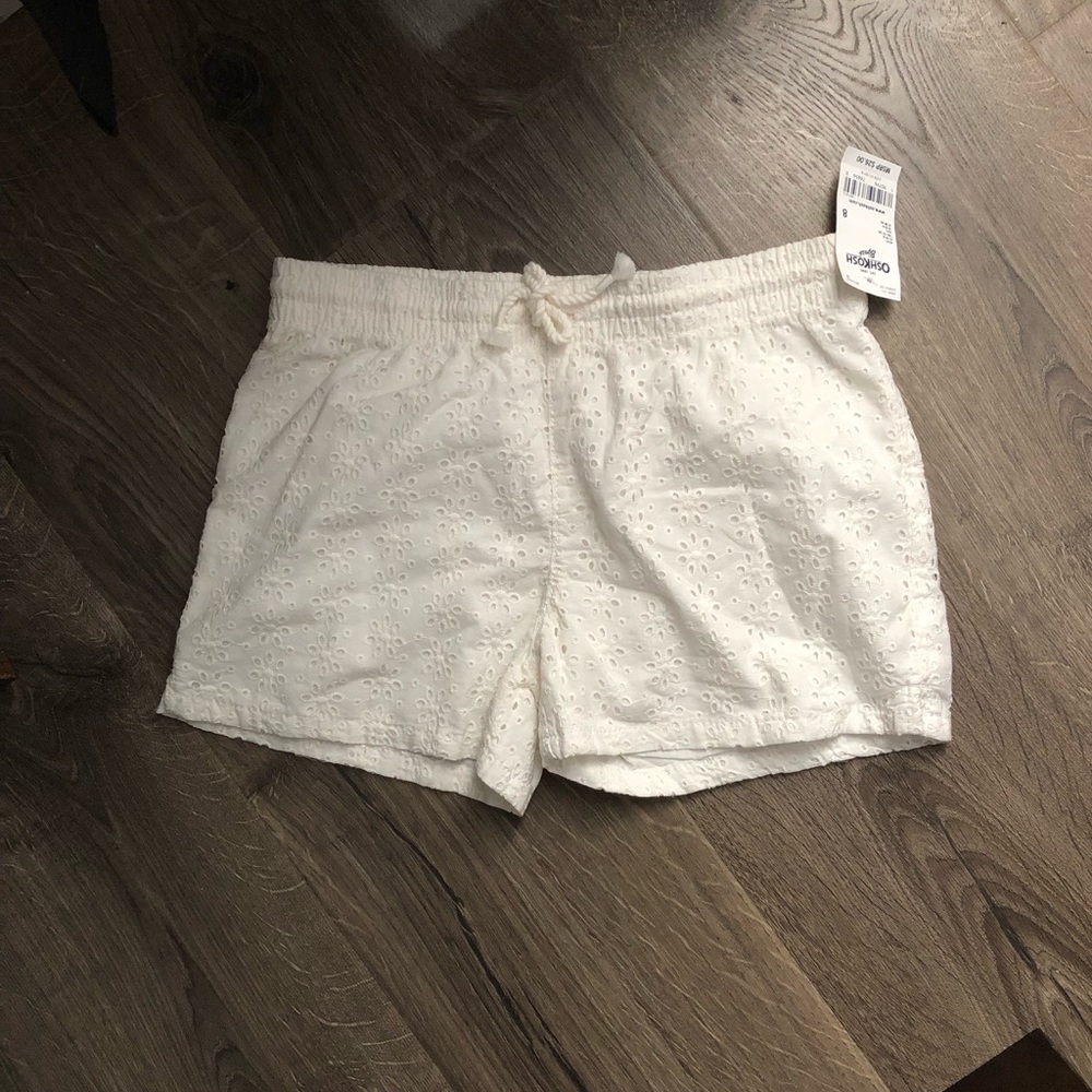NWT OshKosh Girls white shorts